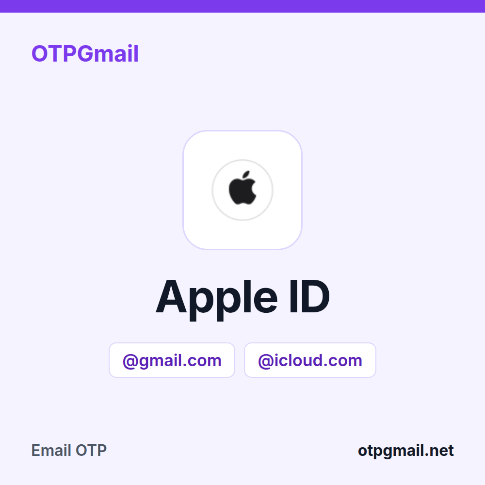 OTPGmail'de Apple ID doğrulama kodları için gerçek Gmail veya iCloud gelen kutusu kiralayın